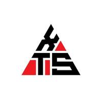 xts-Dreieck-Buchstaben-Logo-Design mit Dreiecksform. xts-Dreieck-Logo-Design-Monogramm. xts-Dreieck-Vektor-Logo-Vorlage mit roter Farbe. xts dreieckiges Logo einfaches, elegantes und luxuriöses Logo. vektor