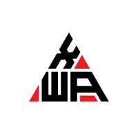 xwa Dreiecksbuchstaben-Logo-Design mit Dreiecksform. XWA-Dreieck-Logo-Design-Monogramm. XWA-Dreieck-Vektor-Logo-Vorlage mit roter Farbe. xwa dreieckiges Logo einfaches, elegantes und luxuriöses Logo. vektor