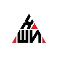 xwn Dreiecksbuchstaben-Logo-Design mit Dreiecksform. Xwn-Dreieck-Logo-Design-Monogramm. Xwn-Dreieck-Vektor-Logo-Vorlage mit roter Farbe. xwn dreieckiges Logo einfaches, elegantes und luxuriöses Logo. vektor