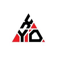 Xyo-Dreieck-Buchstaben-Logo-Design mit Dreiecksform. Xyo-Dreieck-Logo-Design-Monogramm. Xyo-Dreieck-Vektor-Logo-Vorlage mit roter Farbe. xyo dreieckiges Logo einfaches, elegantes und luxuriöses Logo. vektor