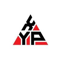 xyp-Dreieck-Buchstaben-Logo-Design mit Dreiecksform. xyp-Dreieck-Logo-Design-Monogramm. xyp-Dreieck-Vektor-Logo-Vorlage mit roter Farbe. xyp dreieckiges Logo einfaches, elegantes und luxuriöses Logo. vektor