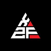xzf-Dreieck-Buchstaben-Logo-Design mit Dreiecksform. xzf-Dreieck-Logo-Design-Monogramm. xzf-Dreieck-Vektor-Logo-Vorlage mit roter Farbe. xzf dreieckiges Logo einfaches, elegantes und luxuriöses Logo. vektor