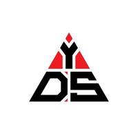 yds Dreiecksbuchstaben-Logo-Design mit Dreiecksform. yds-Dreieck-Logo-Design-Monogramm. yds-Dreieck-Vektor-Logo-Vorlage mit roter Farbe. yds dreieckiges Logo einfaches, elegantes und luxuriöses Logo. vektor