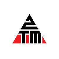 ztm-Dreieck-Buchstaben-Logo-Design mit Dreiecksform. ztm-Dreieck-Logo-Design-Monogramm. ztm-Dreieck-Vektor-Logo-Vorlage mit roter Farbe. ztm dreieckiges Logo einfaches, elegantes und luxuriöses Logo. vektor
