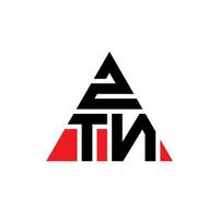 ztn-Dreieck-Buchstaben-Logo-Design mit Dreiecksform. ztn-Dreieck-Logo-Design-Monogramm. ztn-Dreieck-Vektor-Logo-Vorlage mit roter Farbe. ztn dreieckiges Logo einfaches, elegantes und luxuriöses Logo. vektor