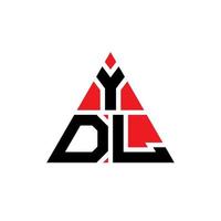 Ydl-Dreieck-Buchstaben-Logo-Design mit Dreiecksform. YDL-Dreieck-Logo-Design-Monogramm. Ydl-Dreieck-Vektor-Logo-Vorlage mit roter Farbe. ydl dreieckiges Logo einfaches, elegantes und luxuriöses Logo. vektor