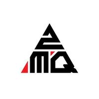 zmq triangel bokstavslogotypdesign med triangelform. zmq triangel logotyp design monogram. zmq triangel vektor logotyp mall med röd färg. zmq triangulär logotyp enkel, elegant och lyxig logotyp.