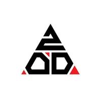 Zod-Dreieck-Buchstaben-Logo-Design mit Dreiecksform. Zod-Dreieck-Logo-Design-Monogramm. Zod-Dreieck-Vektor-Logo-Vorlage mit roter Farbe. zod dreieckiges logo einfaches, elegantes und luxuriöses logo. vektor