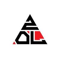 zol-Dreieck-Buchstaben-Logo-Design mit Dreiecksform. Zol-Dreieck-Logo-Design-Monogramm. zol dreieck vektor logo vorlage mit roter farbe. zol dreieckiges Logo einfaches, elegantes und luxuriöses Logo.