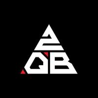 zqb-Dreieck-Buchstaben-Logo-Design mit Dreiecksform. zqb dreieck logo design monogramm. zqb-Dreieck-Vektor-Logo-Vorlage mit roter Farbe. zqb dreieckiges Logo einfaches, elegantes und luxuriöses Logo. vektor
