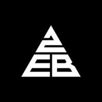 Zeb-Dreieck-Buchstaben-Logo-Design mit Dreiecksform. Zeb-Dreieck-Logo-Design-Monogramm. Zeb-Dreieck-Vektor-Logo-Vorlage mit roter Farbe. zeb dreieckiges logo einfaches, elegantes und luxuriöses logo. vektor