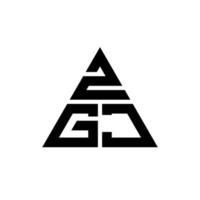 zgj Dreiecksbuchstabe-Logo-Design mit Dreiecksform. zgj dreieck logo design monogramm. zgj-Dreieck-Vektor-Logo-Vorlage mit roter Farbe. zgj dreieckiges Logo einfaches, elegantes und luxuriöses Logo. vektor