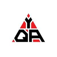 Yqa-Dreieck-Buchstaben-Logo-Design mit Dreiecksform. Yqa-Dreieck-Logo-Design-Monogramm. Yqa-Dreieck-Vektor-Logo-Vorlage mit roter Farbe. yqa dreieckiges Logo einfaches, elegantes und luxuriöses Logo. vektor