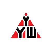 yyw triangel bokstavslogotypdesign med triangelform. yyw triangel logotyp design monogram. yyw triangel vektor logotyp mall med röd färg. yyw trekantig logotyp enkel, elegant och lyxig logotyp.