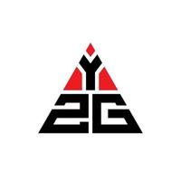 yzg-Dreieck-Buchstaben-Logo-Design mit Dreiecksform. Yzg-Dreieck-Logo-Design-Monogramm. yzg-Dreieck-Vektor-Logo-Vorlage mit roter Farbe. yzg dreieckiges Logo einfaches, elegantes und luxuriöses Logo. vektor