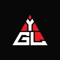 Ygl-Dreieck-Buchstaben-Logo-Design mit Dreiecksform. Ygl-Dreieck-Logo-Design-Monogramm. Ygl-Dreieck-Vektor-Logo-Vorlage mit roter Farbe. ygl dreieckiges Logo einfaches, elegantes und luxuriöses Logo. vektor