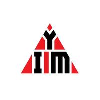 Yim-Dreieck-Buchstaben-Logo-Design mit Dreiecksform. Yim-Dreieck-Logo-Design-Monogramm. Yim-Dreieck-Vektor-Logo-Vorlage mit roter Farbe. yim dreieckiges logo einfaches, elegantes und luxuriöses logo. vektor