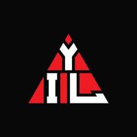 Yil-Dreieck-Buchstaben-Logo-Design mit Dreiecksform. Yil-Dreieck-Logo-Design-Monogramm. Yil-Dreieck-Vektor-Logo-Vorlage mit roter Farbe. yil dreieckiges Logo einfaches, elegantes und luxuriöses Logo. vektor