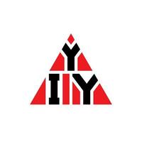 yiy triangel bokstavslogotypdesign med triangelform. yiy triangel logotyp design monogram. yiy triangel vektor logotyp mall med röd färg. yiy trekantig logotyp enkel, elegant och lyxig logotyp.