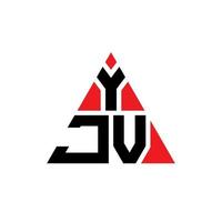 YJV-Dreieck-Buchstaben-Logo-Design mit Dreiecksform. YJV-Dreieck-Logo-Design-Monogramm. YJV-Dreieck-Vektor-Logo-Vorlage mit roter Farbe. yjv dreieckiges Logo einfaches, elegantes und luxuriöses Logo. vektor