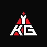Ykg-Dreieck-Buchstaben-Logo-Design mit Dreiecksform. Ykg-Dreieck-Logo-Design-Monogramm. Ykg-Dreieck-Vektor-Logo-Vorlage mit roter Farbe. ykg dreieckiges Logo einfaches, elegantes und luxuriöses Logo. vektor