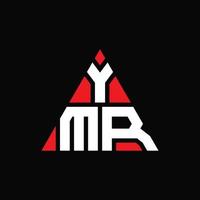 YMR-Dreieck-Buchstaben-Logo-Design mit Dreiecksform. YMR-Dreieck-Logo-Design-Monogramm. YMR-Dreieck-Vektor-Logo-Vorlage mit roter Farbe. ymr dreieckiges Logo einfaches, elegantes und luxuriöses Logo. vektor