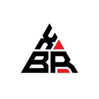 Xbr-Dreieck-Buchstaben-Logo-Design mit Dreiecksform. Xbr-Dreieck-Logo-Design-Monogramm. Xbr-Dreieck-Vektor-Logo-Vorlage mit roter Farbe. xbr dreieckiges Logo einfaches, elegantes und luxuriöses Logo. vektor