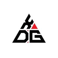 xdg triangel bokstavslogotypdesign med triangelform. xdg triangel logotyp design monogram. xdg triangel vektor logotyp mall med röd färg. xdg triangulär logotyp enkel, elegant och lyxig logotyp.