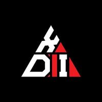 xdi triangel bokstavslogotypdesign med triangelform. xdi triangel logotyp design monogram. xdi triangel vektor logotyp mall med röd färg. xdi triangulär logotyp enkel, elegant och lyxig logotyp.