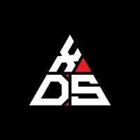 xds-Dreieck-Buchstaben-Logo-Design mit Dreiecksform. Xds-Dreieck-Logo-Design-Monogramm. xds-Dreieck-Vektor-Logo-Vorlage mit roter Farbe. xds dreieckiges Logo einfaches, elegantes und luxuriöses Logo. vektor