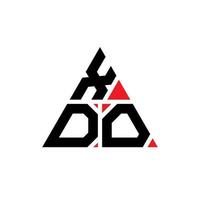 Xdo-Dreieck-Buchstaben-Logo-Design mit Dreiecksform. Xdo-Dreieck-Logo-Design-Monogramm. Xdo-Dreieck-Vektor-Logo-Vorlage mit roter Farbe. xdo dreieckiges Logo einfaches, elegantes und luxuriöses Logo. vektor