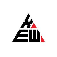 xew triangel bokstavslogotypdesign med triangelform. xew triangel logotyp design monogram. xew triangel vektor logotyp mall med röd färg. xew triangulär logotyp enkel, elegant och lyxig logotyp.