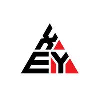 xey triangel bokstavslogotypdesign med triangelform. xey triangel logotyp design monogram. xey triangel vektor logotyp mall med röd färg. xey triangulär logotyp enkel, elegant och lyxig logotyp.