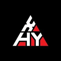 xhy Dreiecksbuchstaben-Logo-Design mit Dreiecksform. Xhy-Dreieck-Logo-Design-Monogramm. Xhy-Dreieck-Vektor-Logo-Vorlage mit roter Farbe. xhy dreieckiges Logo einfaches, elegantes und luxuriöses Logo. vektor