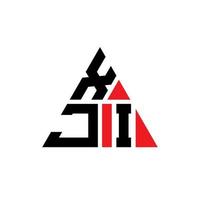 xji triangel bokstavslogotypdesign med triangelform. xji triangel logotyp design monogram. xji triangel vektor logotyp mall med röd färg. xji triangulär logotyp enkel, elegant och lyxig logotyp.