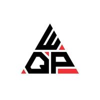 wqp Dreiecksbuchstaben-Logo-Design mit Dreiecksform. wqp-Dreieck-Logo-Design-Monogramm. wqp-Dreieck-Vektor-Logo-Vorlage mit roter Farbe. wqp dreieckiges Logo einfaches, elegantes und luxuriöses Logo. vektor