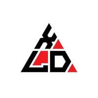 xld-Dreieck-Buchstaben-Logo-Design mit Dreiecksform. XLD-Dreieck-Logo-Design-Monogramm. xld-Dreieck-Vektor-Logo-Vorlage mit roter Farbe. xld dreieckiges Logo einfaches, elegantes und luxuriöses Logo. vektor
