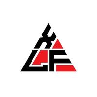 xlf triangel bokstavslogotypdesign med triangelform. xlf triangel logotyp design monogram. xlf triangel vektor logotyp mall med röd färg. xlf triangulär logotyp enkel, elegant och lyxig logotyp.