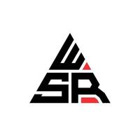wsr-Dreieck-Buchstaben-Logo-Design mit Dreiecksform. wsr-Dreieck-Logo-Design-Monogramm. wsr-Dreieck-Vektor-Logo-Vorlage mit roter Farbe. wsr dreieckiges logo einfaches, elegantes und luxuriöses logo. vektor
