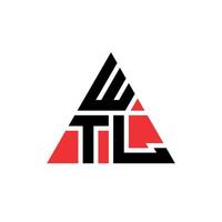 wtl triangel bokstavslogotypdesign med triangelform. wtl triangel logotyp design monogram. wtl triangel vektor logotyp mall med röd färg. wtl triangulär logotyp enkel, elegant och lyxig logotyp.