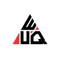 Wuq-Dreieck-Buchstaben-Logo-Design mit Dreiecksform. Wuq-Dreieck-Logo-Design-Monogramm. Wuq-Dreieck-Vektor-Logo-Vorlage mit roter Farbe. Wuq dreieckiges Logo einfaches, elegantes und luxuriöses Logo. vektor