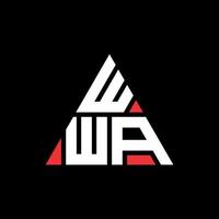 WWA-Dreieck-Buchstaben-Logo-Design mit Dreiecksform. WWA-Dreieck-Logo-Design-Monogramm. WWA-Dreieck-Vektor-Logo-Vorlage mit roter Farbe. wwa dreieckiges logo einfaches, elegantes und luxuriöses logo. vektor