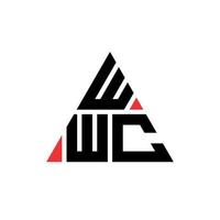 WWC-Dreieck-Buchstaben-Logo-Design mit Dreiecksform. WWC-Dreieck-Logo-Design-Monogramm. WWC-Dreieck-Vektor-Logo-Vorlage mit roter Farbe. wwc dreieckiges logo einfaches, elegantes und luxuriöses logo. vektor