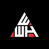 wwh triangel bokstavslogotypdesign med triangelform. wwh triangel logotyp design monogram. wwh triangel vektor logotyp mall med röd färg. wwh triangulär logotyp enkel, elegant och lyxig logotyp.