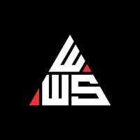 wws-Dreieck-Buchstaben-Logo-Design mit Dreiecksform. wws-Dreieck-Logo-Design-Monogramm. wws-Dreieck-Vektor-Logo-Vorlage mit roter Farbe. wws dreieckiges Logo einfaches, elegantes und luxuriöses Logo. vektor