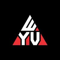 wyv-Dreieck-Buchstaben-Logo-Design mit Dreiecksform. Wyv-Dreieck-Logo-Design-Monogramm. Wyv-Dreieck-Vektor-Logo-Vorlage mit roter Farbe. wyv dreieckiges logo einfaches, elegantes und luxuriöses logo. vektor