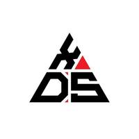 xds-Dreieck-Buchstaben-Logo-Design mit Dreiecksform. Xds-Dreieck-Logo-Design-Monogramm. xds-Dreieck-Vektor-Logo-Vorlage mit roter Farbe. xds dreieckiges Logo einfaches, elegantes und luxuriöses Logo. vektor