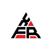 xfr-Dreieck-Buchstaben-Logo-Design mit Dreiecksform. Xfr-Dreieck-Logo-Design-Monogramm. xfr-Dreieck-Vektor-Logo-Vorlage mit roter Farbe. xfr dreieckiges Logo einfaches, elegantes und luxuriöses Logo. vektor