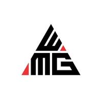 wmg triangel bokstavslogotypdesign med triangelform. wmg triangel logotyp design monogram. wmg triangel vektor logotyp mall med röd färg. wmg triangulär logotyp enkel, elegant och lyxig logotyp.
