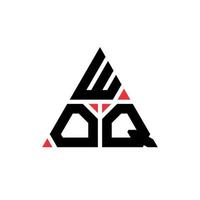 woq triangel bokstavslogotypdesign med triangelform. woq triangel logotyp design monogram. woq triangel vektor logotyp mall med röd färg. woq triangulär logotyp enkel, elegant och lyxig logotyp.